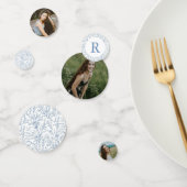 Confettis Monogramme Français Floral Bat mitzvah Photo Confe (Groupe)