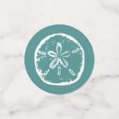 Confettis Monogramme mariage bleu turquoise (Petit recto)