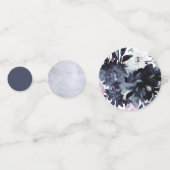 Confettis Monogramme Mariage d'aquarelle de la marine floral (Derrière)