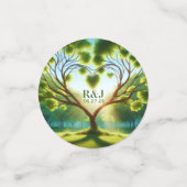 Confettis Monogramme vert romantique Ajouter Mariage photo C (Petit recto)