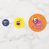 Confettis Monster Cute Funny 1er anniversaire Thème de fête (Derrière)