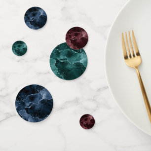 Confettis Moody Agates Abstrait Joyau foncé de luxe ton
