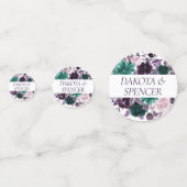 Confettis Moody Boho | Violet Aubergine et Sarcelle sur mesu (Devant)