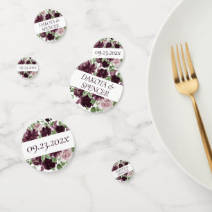 Confettis Moody Passion Mariage Floral Pourpre Dramatique