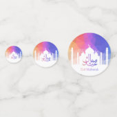 Confettis Mosquée polygonale de l'Aïd arc-en-ciel coloré (Derrière)