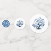 Confettis Motif Chinoiserie d'inspiration porcelaine ID1094 (Derrière)