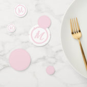 Confettis Motif Coeur rose Fille Romantique Monogramme (Groupe)