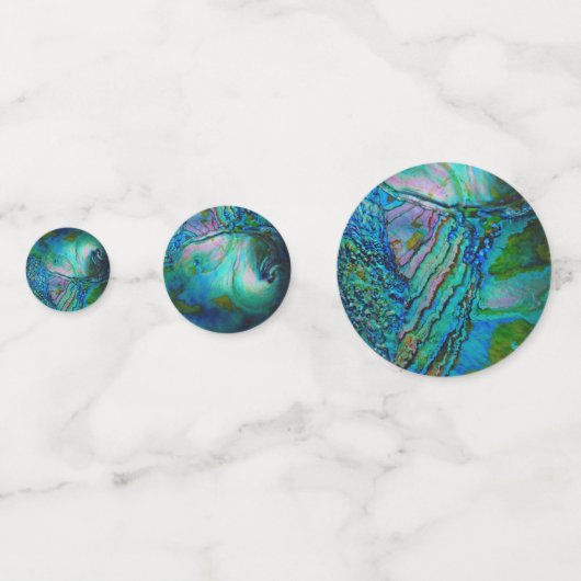 Confettis Motif d'Abalone Bleu (Derrière)