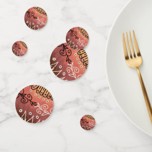Confettis Motif d'art drôle rouge