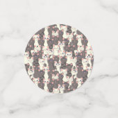 Confettis Motif de chats blancs et gris (Petit recto)