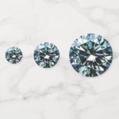 Confettis Motif de diamant cristal vert clair (Devant)