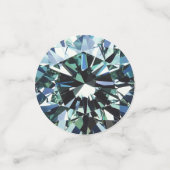 Confettis Motif de diamant cristal vert clair (Petit recto)