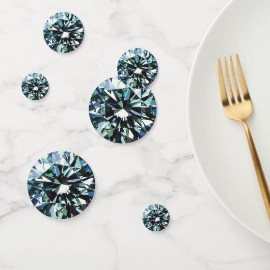 Confettis Motif de diamant cristal vert clair (Groupe)