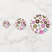 Confettis Motif De Donuts, Donuts Colorés, Saupoudrages (Derrière)