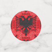 Confettis motif de drapeau albanais 2 (Petit recto)