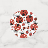 Confettis Motif De Ladybugs, Mignons Ladybugs, Red Ladybugs (Petit recto)