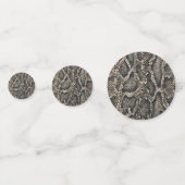 Confettis motif de peau de serpent brun | (Derrière)