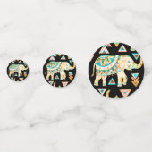 Confettis Motif d'éléphants indiens colorés (Derrière)