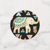 Confettis Motif d'éléphants indiens colorés (Petit recto)