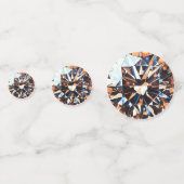 Confettis Motif diamant orange (Derrière)