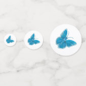 Confettis Motif d'illustration de papillons bleus (Devant)