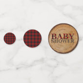 Confettis Motif écossais rustique buffle PHOTO Monogramme ro (Devant)