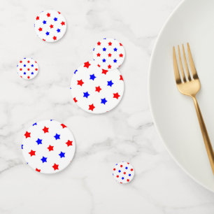 Confettis Motif étoile rouge et bleu patriotique