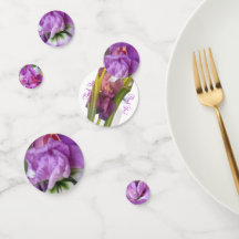 Motif Floral Violet Rond