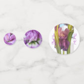 Confettis Motif Floral Violet Rond (Devant)
