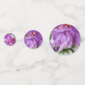 Confettis Motif Floral Violet Rond (Derrière)