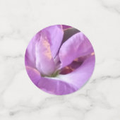 Confettis Motif Floral Violet Rond (Petit recto)