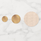 Confettis Motif Peach et Gold Chevron (Derrière)