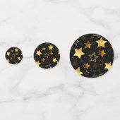 Confettis Motif sans couture avec étoiles d'or (Derrière)