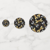 Confettis Motif sans couture avec libellules dorées (Derrière)