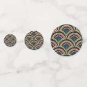 Confettis motif vert en forme de coque (Derrière)