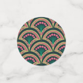 Confettis motif vert en forme de coque (Petit recto)