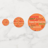 Confettis Mots d'Action de grâce Couleurs d'automne (Devant)