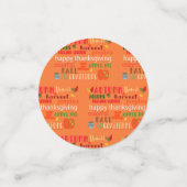 Confettis Mots d'Action de grâce Couleurs d'automne (Petit recto)