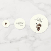 Confettis Nautique sous la coquille de mer désert papillon c (Devant)