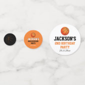 Confettis Né À Ball Basketball Thème Anniversaire (Devant)