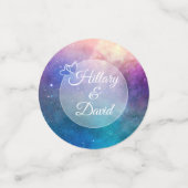 Confettis Nebula violette et Parties scintillant (Petit recto)