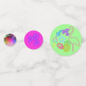 Confettis Neon Glow in Dark, Rainbow Cheetah print (Derrière)