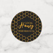 Confettis Nid d'abeille – Fond noir ou blanc (Petit recto)