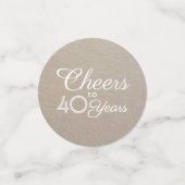 Confettis N'IMPORTE QUEL Anniversaire Cheval Beige Faux Kraf (Petit recto)