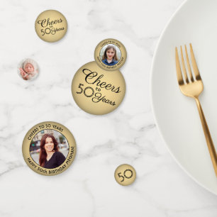 Confettis N'IMPORTE QUEL anniversaire encourage Elegant Gold