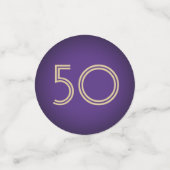 Confettis N'IMPORTE QUEL Anniversaire Salaire Purple & Gold  (Petit recto)