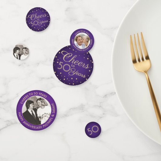 Confettis N'IMPORTE QUEL Anniversaire Salaire Purple & Gold  (Groupe)