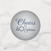 Confettis N'IMPORTE QUEL Anniversaire Salue Elégante Marine  (Petit recto)