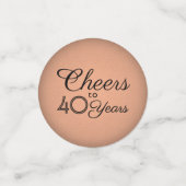 Confettis N'IMPORTE QUEL Anniversaire Salue Élégante Table C (Petit recto)