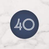 Confettis N'IMPORTE QUEL Anniversaire Salue Marine Bleu et B (Petit recto)